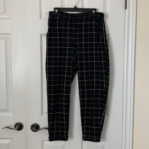 Relaxed-Fit Plaid Pants